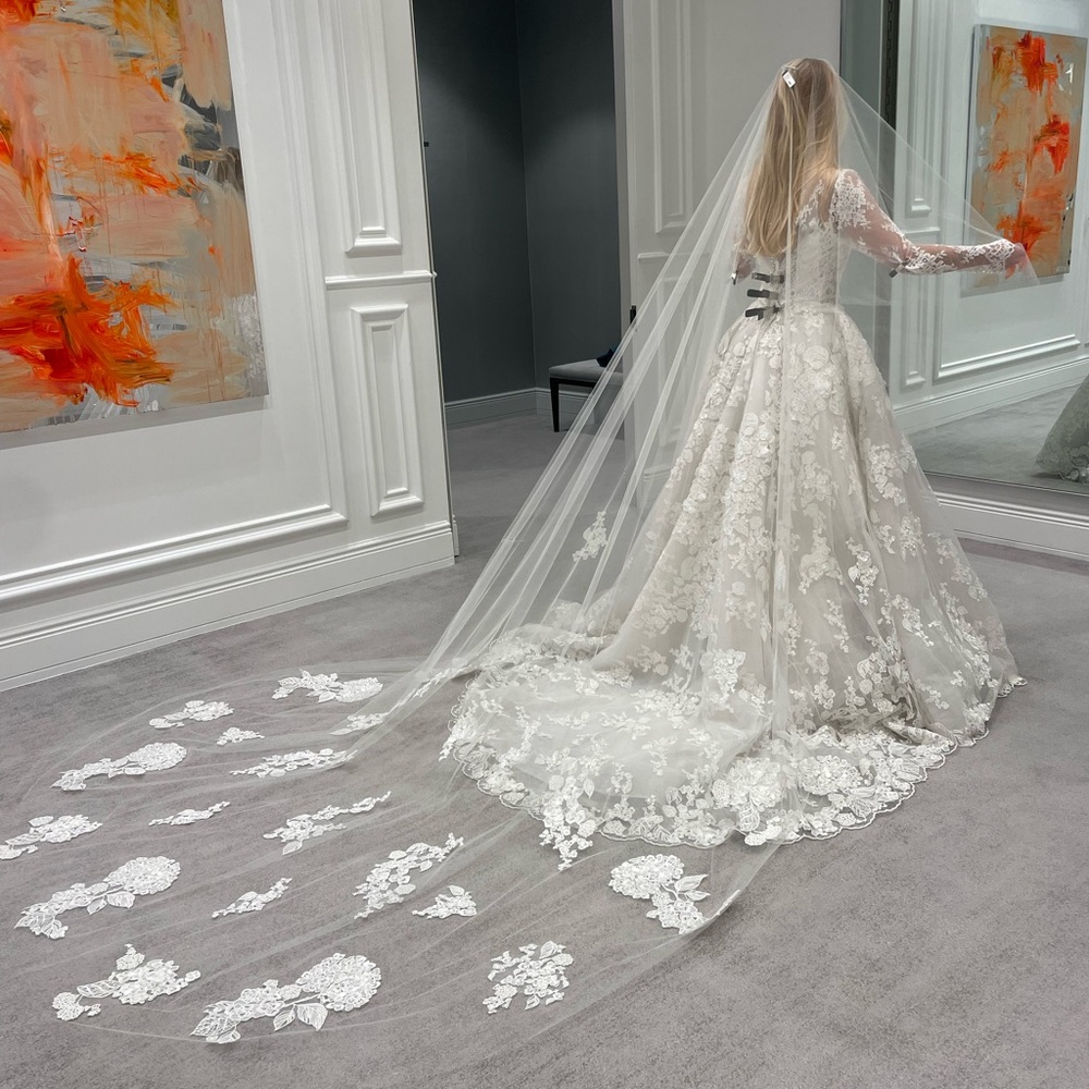 Monique Lhuillier Ivory Lace Veil